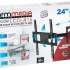 Кронштейн для телевизора Arm Media LCD-415, 24-55", настенный, поворотно-выдвижной и наклонный,  черный [10194]